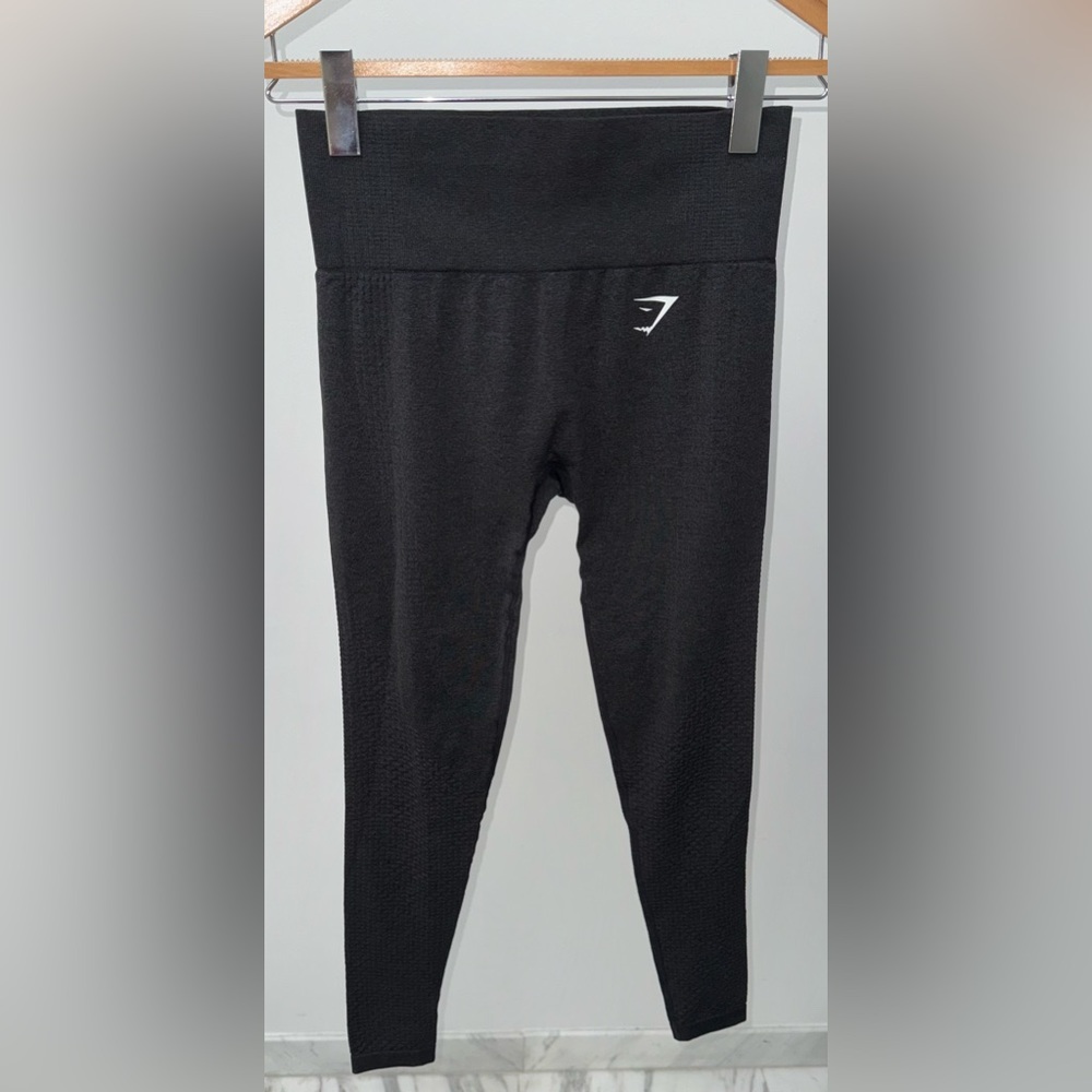 Gymshark Vital Seamless Leggings in Blackβ Marl, Size S